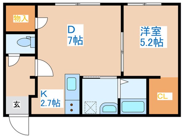 イエローフラットの物件間取画像